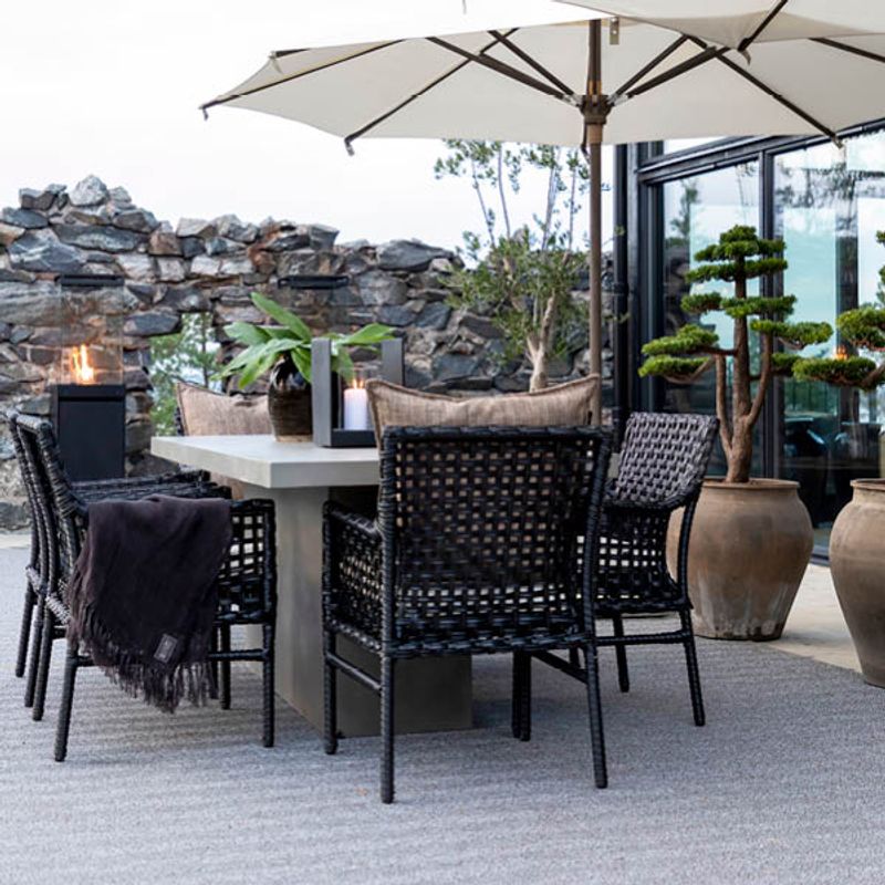 Santa Monica Svart Spisetol - Artwood