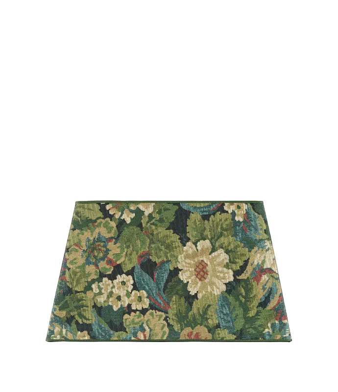 Rektangulær Ebonleaf Flower Green lampeskjerm | Artwood