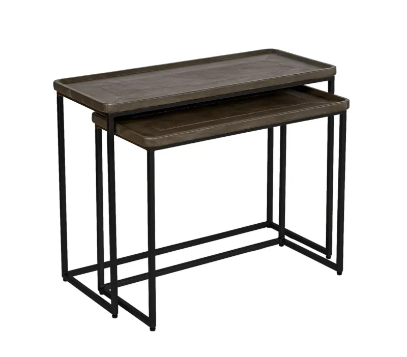Settbord i skinn, 2-sett | Home Factory