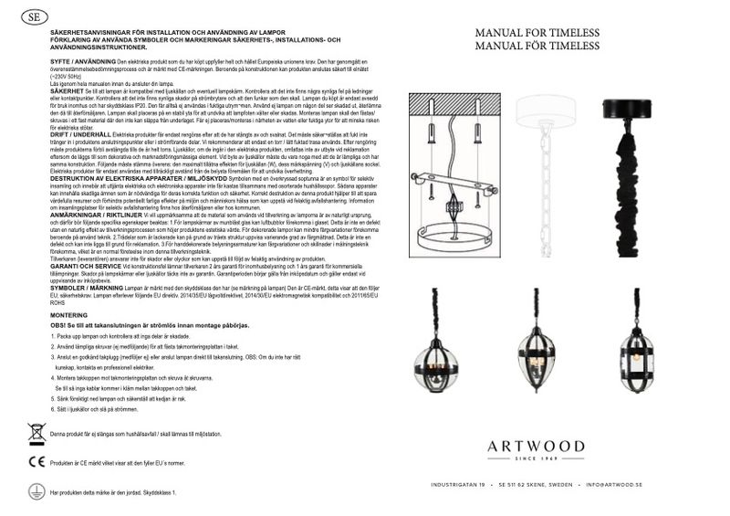 Timeless Round taklampe | Artwood