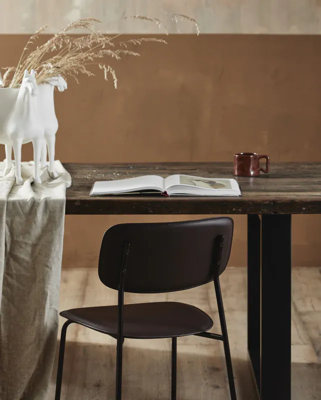 Vintage Iron Wooden Top Raw spisebord | Nordal