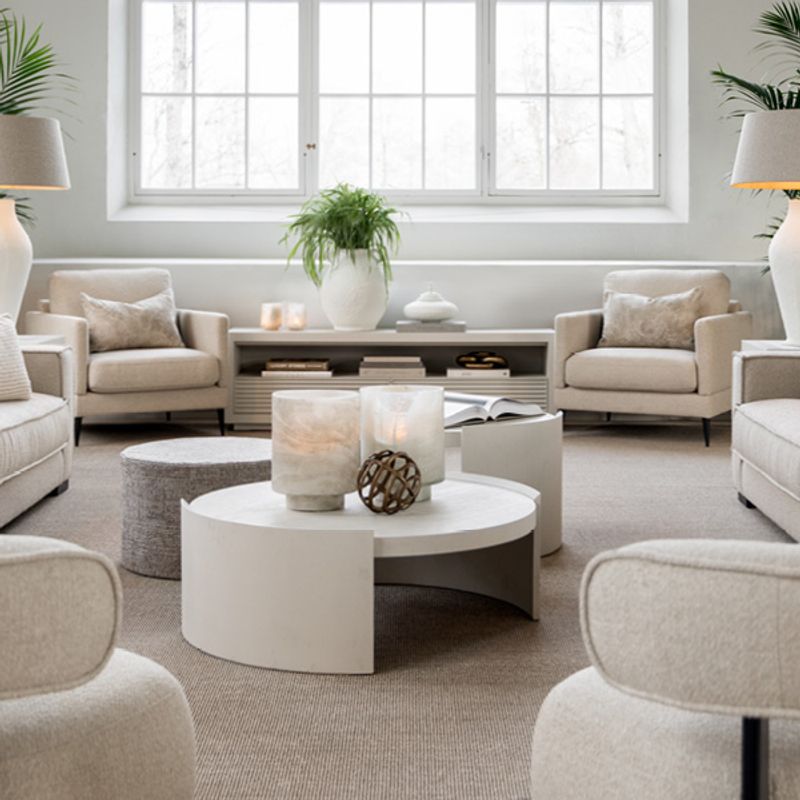 Oakland Ivory Mist Ø80 Sofabord - Artwood