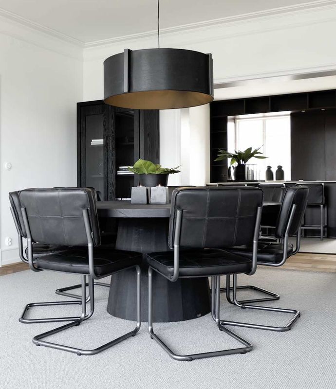 Carlos Matt Black Taupe Spisestol - Artwood