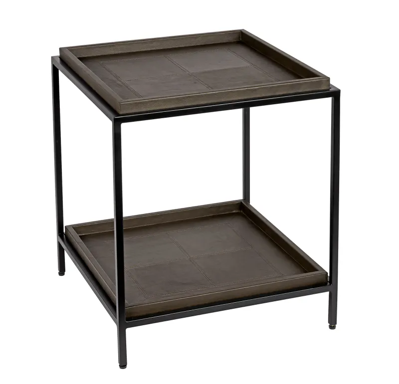 Sidebord 50x50 svart ramme | Home Factory