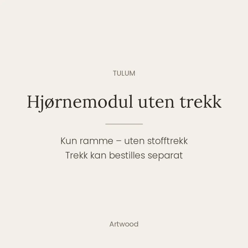 Tulum hjørnemodul | Artwood