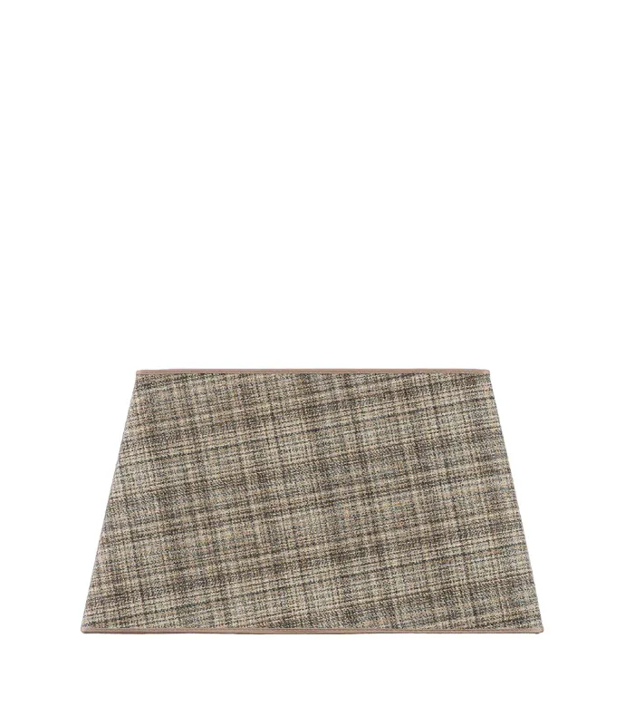 Rektangulær Callum Plaid Brown lampeskjerm | Artwood
