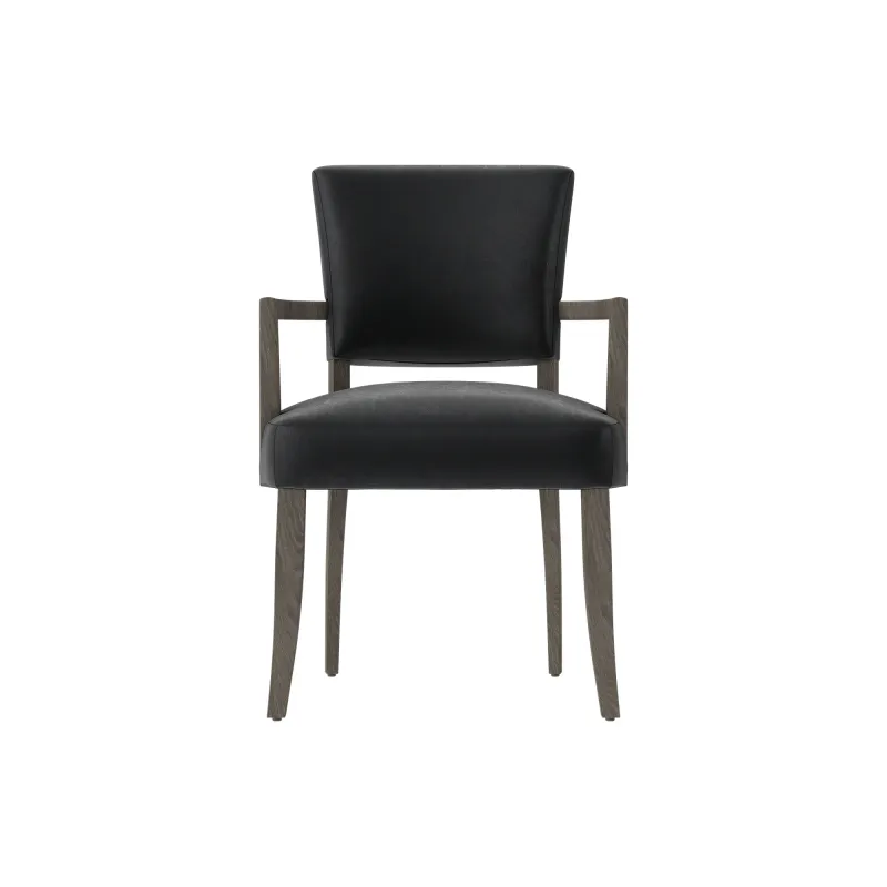 Maggie spisestol med armlener i Vintage Black-skinn | Artwood